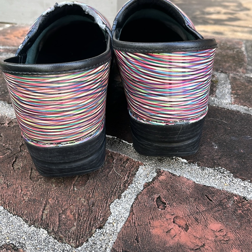 Dansko Colorful Striped Clogs Size 41 - Picture 4 of 9